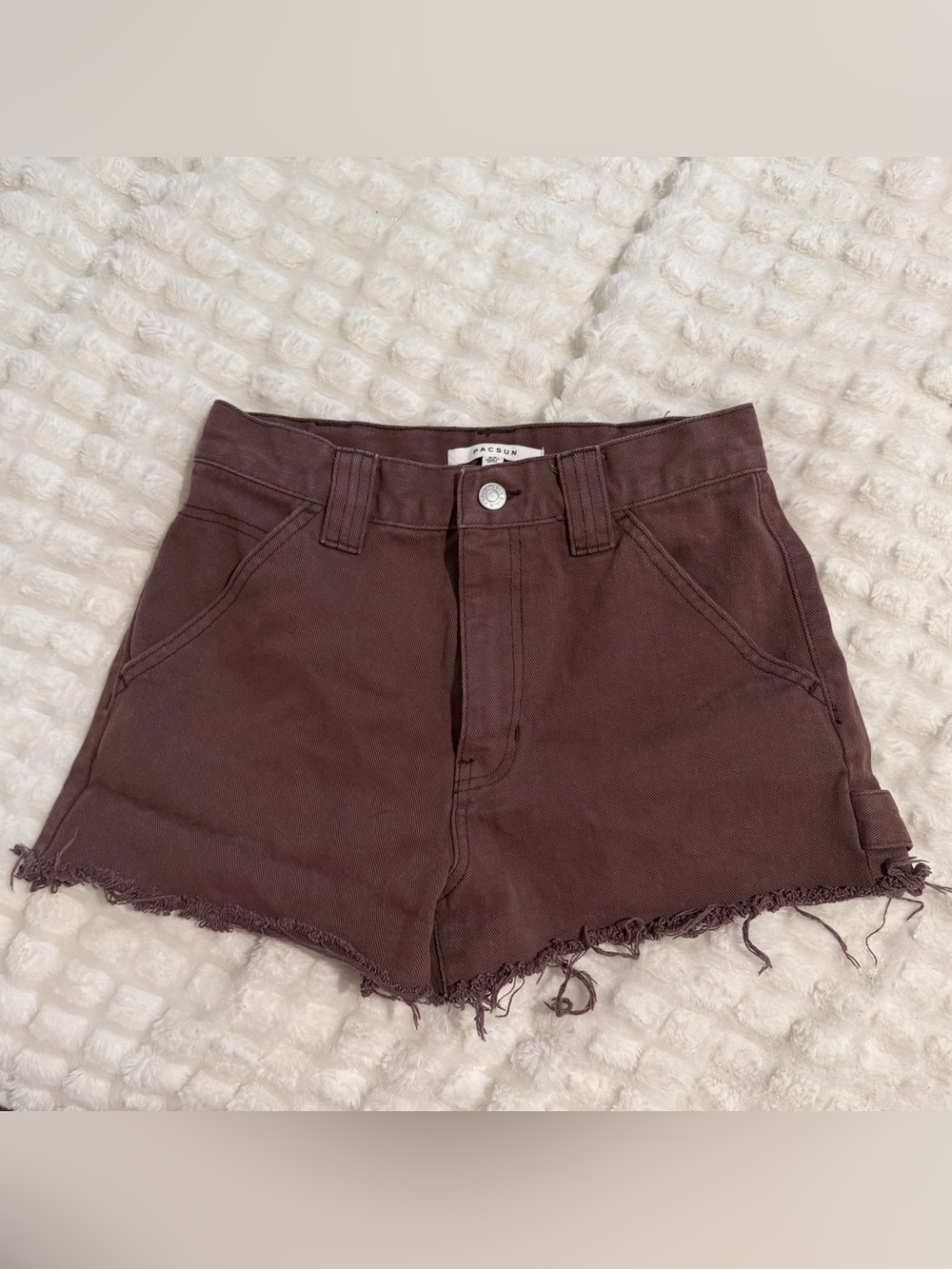PacSun High-Rise Frayed Hem Jean Shorts